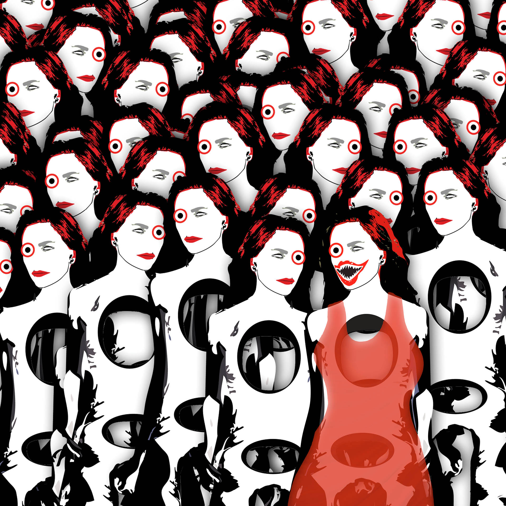 Mixed Media / Digital Artwork, 'Look Again', 2017, by WOL75 M Red Collection 3190 EUR GALLERY WOL75 | Online Contemporary Art Gallery